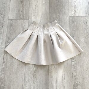 H&M | Soft Cream A-Line Pleather Skirt